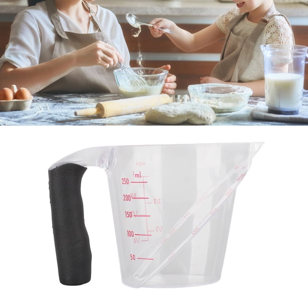 Taza Medidora De Plástico, Taza Medidora Duradera De 250 Ml, Ergonómica, Multiusos Para Hornear