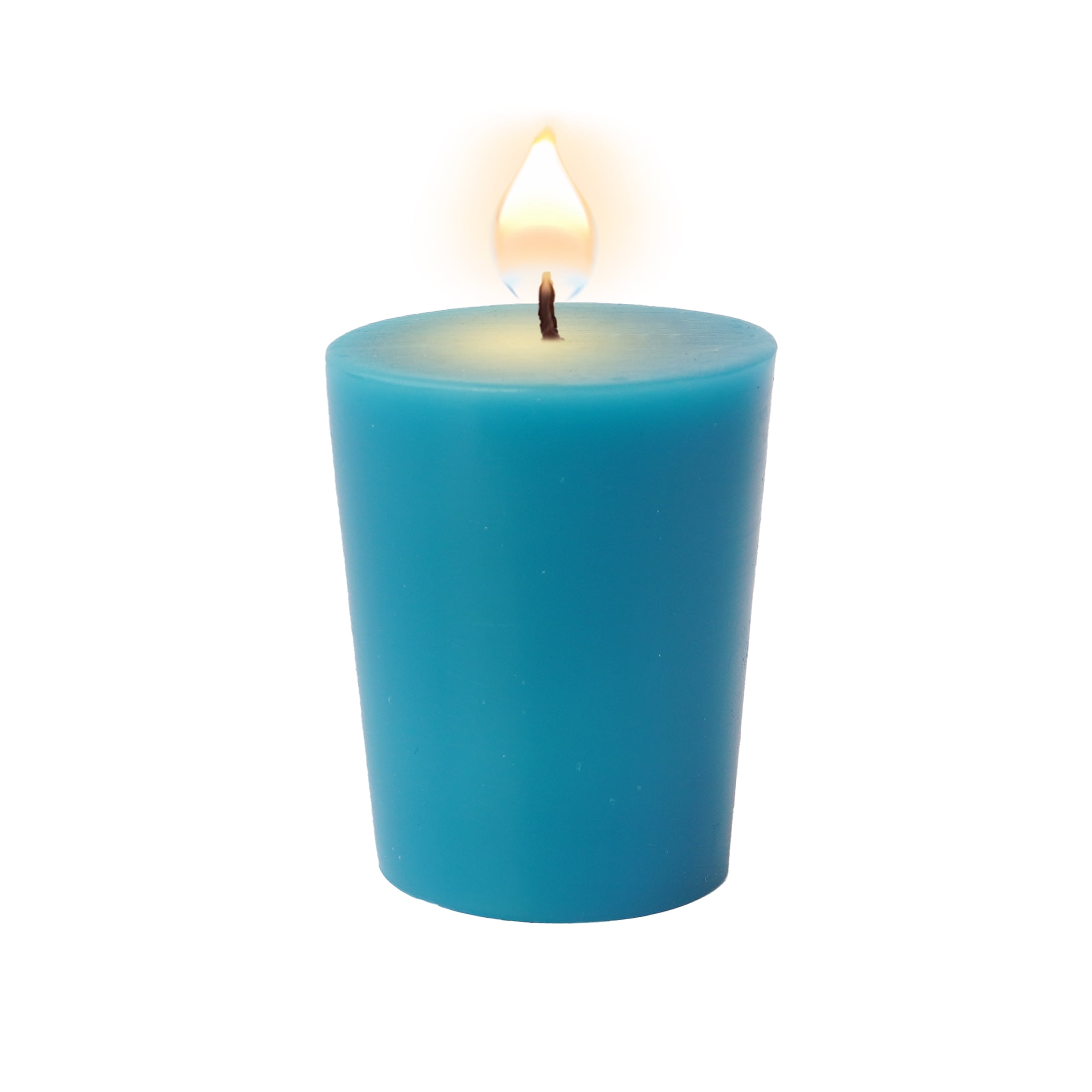 (2 pack) Mainstays Votive Candles, Unscented, Teal, 4 Pack