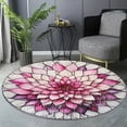 thumbnail image 6 of Round Rug, Sun67 Soft Washable Carpet, Non-Slip Floor Mat for Living Room Bedroom Home Decor 24 Inch, 6 of 6