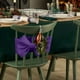 thumbnail image 4 of Funda elástica para silla sin hebillas, con flores y lazo, para decoración del respaldo, gruesa, 4 of 5