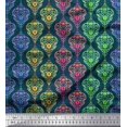 thumbnail image 1 of Soimoi Rayon Fabric Floral & Damask Ethnic Printed Fabric 1 Yard 56 Inch Wide, 1 of 3