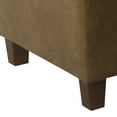 thumbnail image 3 of HomePop Ainsley Button Tufted Storage Bench - Light Brown Faux Leather, 3 of 7