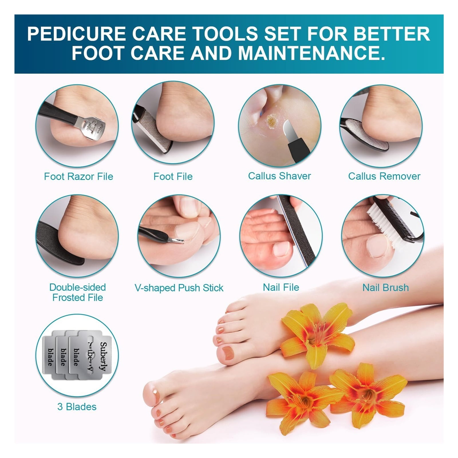 Electric Callus Remover for Feet Rechargeable Portable Electronic Foot File Pedicure Tools 16 In 1 Foot Callus Remover Kit Foot Scrubber Professional Foot Care To Remove Dead Skin Hard Skin Dry Cracks