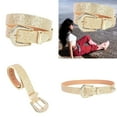 thumbnail image 2 of Jesscasday Embellished Leather Belt Unisex Stylish Belt Retros Styles Elegant Waistband, 2 of 9