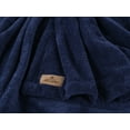 thumbnail image 5 of American Soft Linen Fleece Blanket Queen Size 85x90 - Cozy, Durable & Lightweight for Bed, Couch, and All-Season Comfort, Navy Blue, 5 of 8