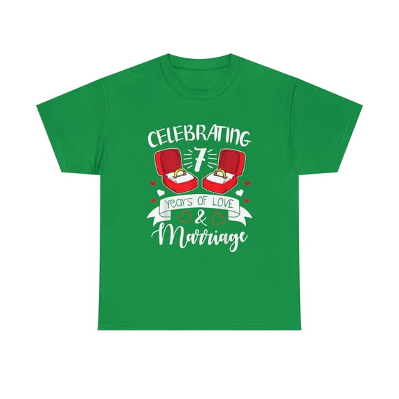 Celebrating 7 Years Of Love & Marriage Happy Anniversary Tshirt