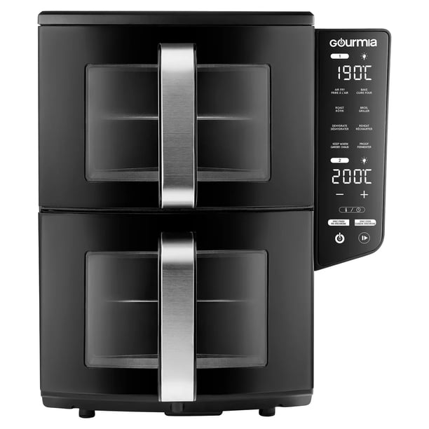 キッチン家電 Gourmia 4-Dish Dual Basket Air Fryer Gourmia 4 Dish Dual Basket Air Fryer with Sync Finish & Sync Cook