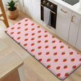 thumbnail image 5 of Red Strawberry Plants Fruit Pink Pattern Kitchen Rug Mat,Kitchen Runner Rugs Non Skid Washable,Decorative Kitchen Floor Mats for Kitchen,Sink,Laundry,17"x47.2", 5 of 7