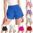 thumbnail image 2 of Umfun Girls Shorts High Waist Dolphin Runnings with Smocked Elastic Waistband - Sporty Athletics Shorts for Casual Daily Wear & Active Play, 2 of 9