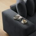 thumbnail image 6 of Modern 110" Modular Sectional Sofa with Chaise, Fluffy Corduroy Cloud L Shaped Couch with Deep Seats for Living Room (Dark Grey), 6 of 9