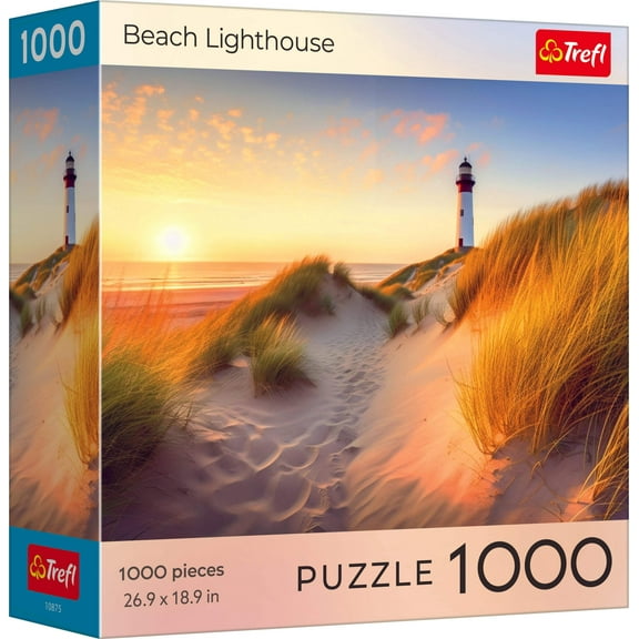 Trefl Red 1000 Piece Sunset Beach Lighthouse