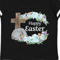 thumbnail image 4 of Inktastic Happy Easter with Cross and Flowers Boys or Girls Toddler T-Shirt, 4 of 5