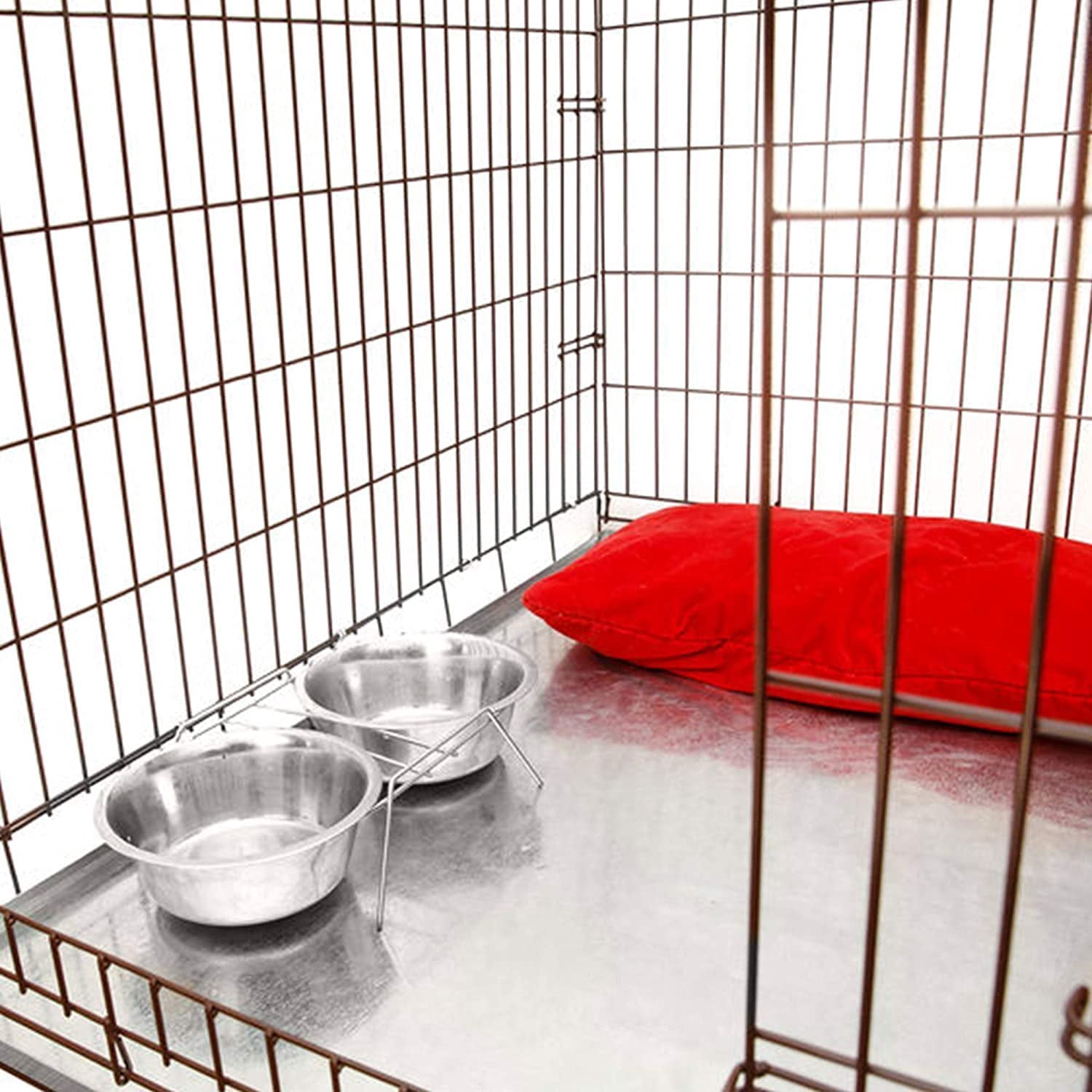 Large Dog Crate Tray 23.5" x 17.5" Inches Heavy Duty Metal Kennel Trays