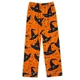 thumbnail image 6 of Halloween Pajamas Women 2 Piece Pant Sets Long Sleeve Button Up Shirt and Bottoms Pjs Outfits with Halloween Prints, L Style #H, 6 of 6