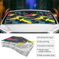 thumbnail image 5 of Fuzoiu Colorful Sharks Print Car Windshield Sun Shade,Block Uv Rays Sunshade,Foldable Front Window Sun Visor Protector for Car,SUV,Truck-Keep Vehicle Cool-Colorful Sharks, 5 of 8