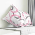 thumbnail image 3 of Pink Grey Pillow Covers 20x20 Inch Decorative Throw Pillow Cover, Geometric Circle Modern Abstract Simple Art Sofa Pillowcases Accent Cushion Case Home Decor Bedroom Living Room, 3 of 6