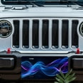 thumbnail image 5 of License Plate, Neon Wave Lines Decorative Front,Personalized Stainless Steel License Plate Cover For Men Women,12.2" X 6.2", 5 of 6