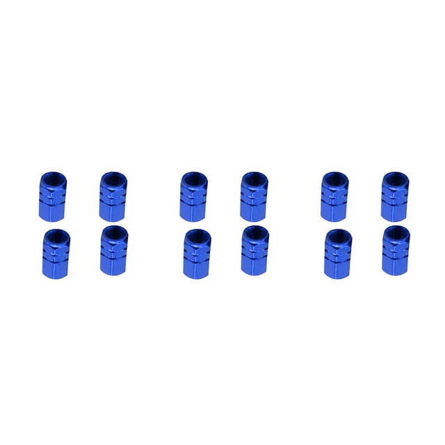 VONKY 4 Pieces Decorative Tire Caps Convenient Firm Tires Valve Cover Tire Plug Covers Modifying Accessory with Bright Color Blue 3Set