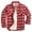 Navy, Red, White, variant on Men's Sherpa Lined Flannel Long Sleeve Cotton Plaid Snap Button Up Shirts Quilted Jacket (Navy, Red, White/10# XX-Large)