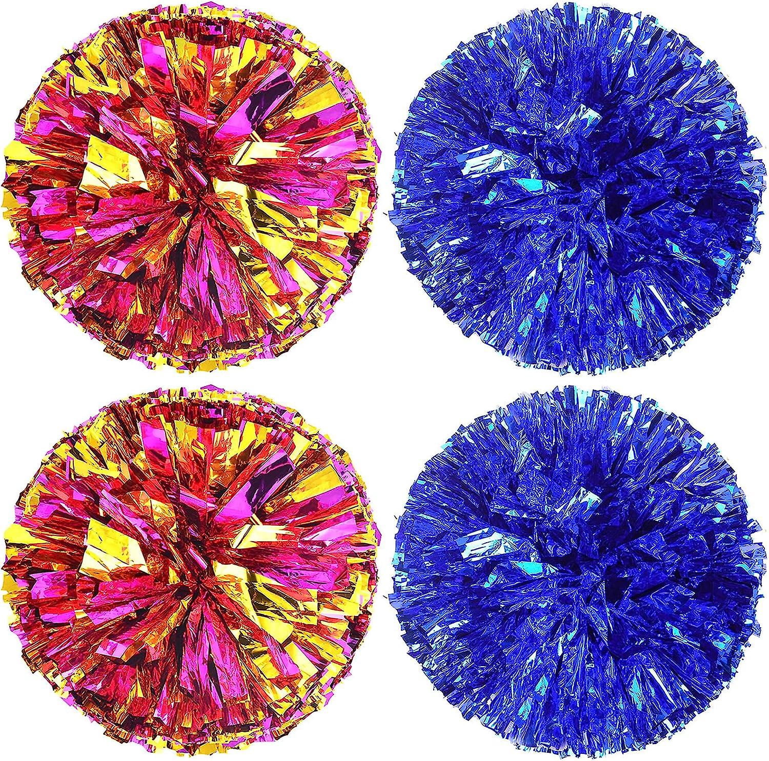 4 pompones de animadora ligeros de 30 cm, juego de pompones de ...
