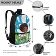 thumbnail image 5 of KUIFORTI Kids Girls Boys Schoolbag Ergonomic Backpack 17 Inch Students School Stationery Bag for Teens Children Toddlers, Cute Soccer and Kid, 5 of 6