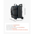 thumbnail image 6 of VEVOR Bowling Ball Bag, 2 Ball Double Roller Bowling Bag with Wheels, Featuring a Separate Compartment for Shoes (Up To US Size 16)&Oversized Accessory Pocket,Retractable Handle Extends to 41.32in, 6 of 9