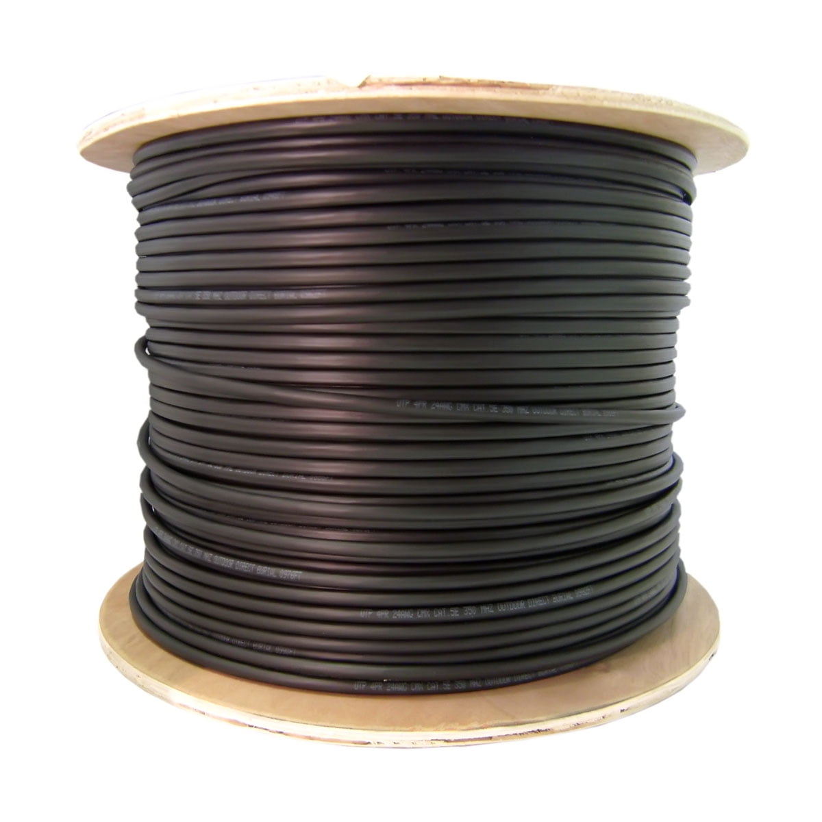 12 Fiber Indoor/Outdoor Fiber Optic Cable, Multimode, 62.5/125, Black