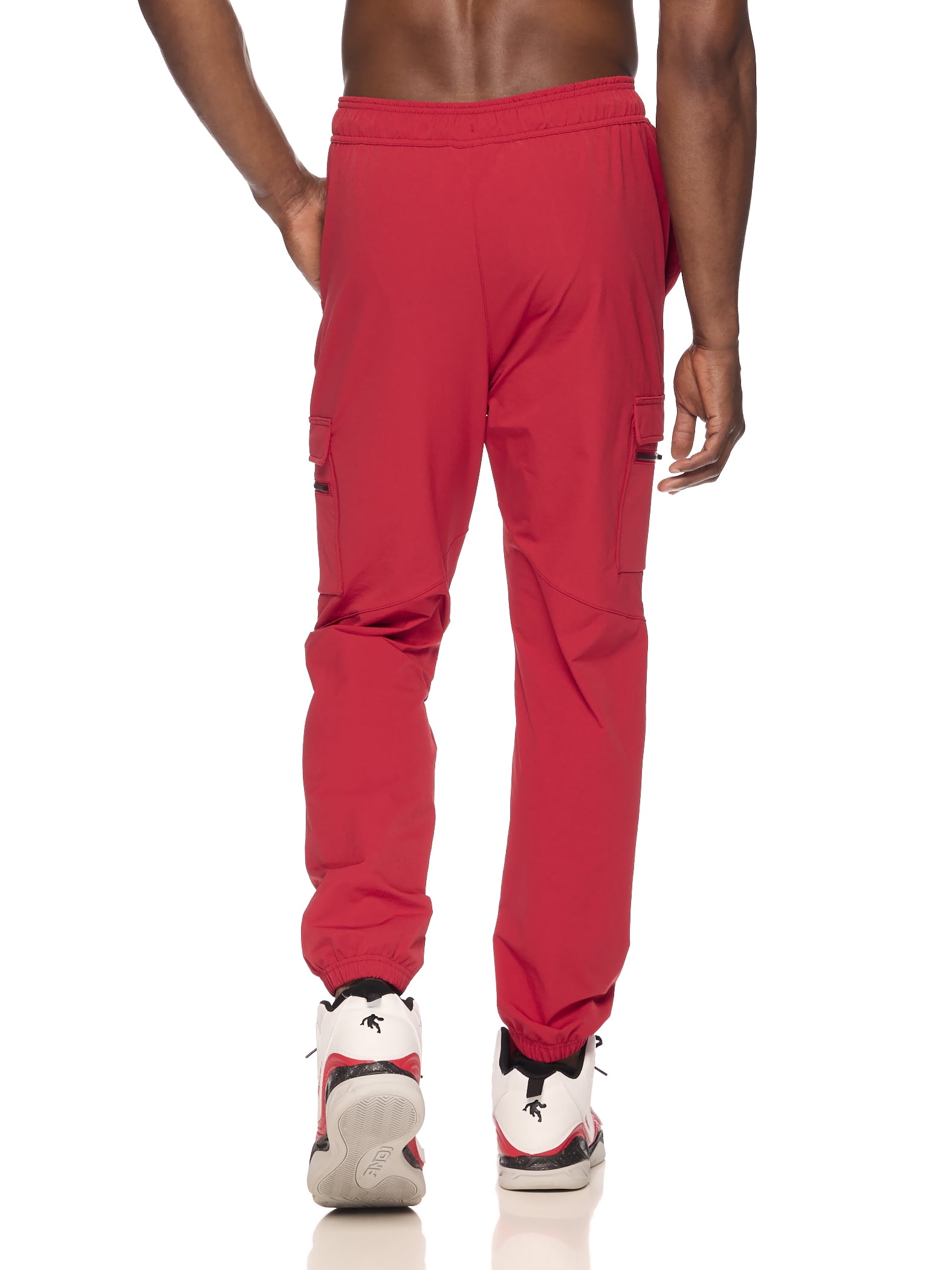 OPEN YY CARGO PANTS レッド Men Cargo Pants Outdoor Straight Leg Trouser Loose Hip Hop