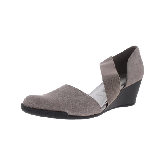 Anne Klein Sport Womens Tara 2 Round Toe Slip On Wedge Heels