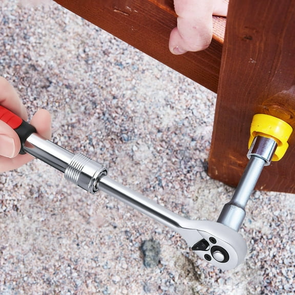 HOMEMAXS Ratchet Wrench Extendable Repair Ratchet Ratcheting Socket Wrench Hand Ratchet Wrench Tool 72 Tooth 1/4 Drive Ratchet Wrench