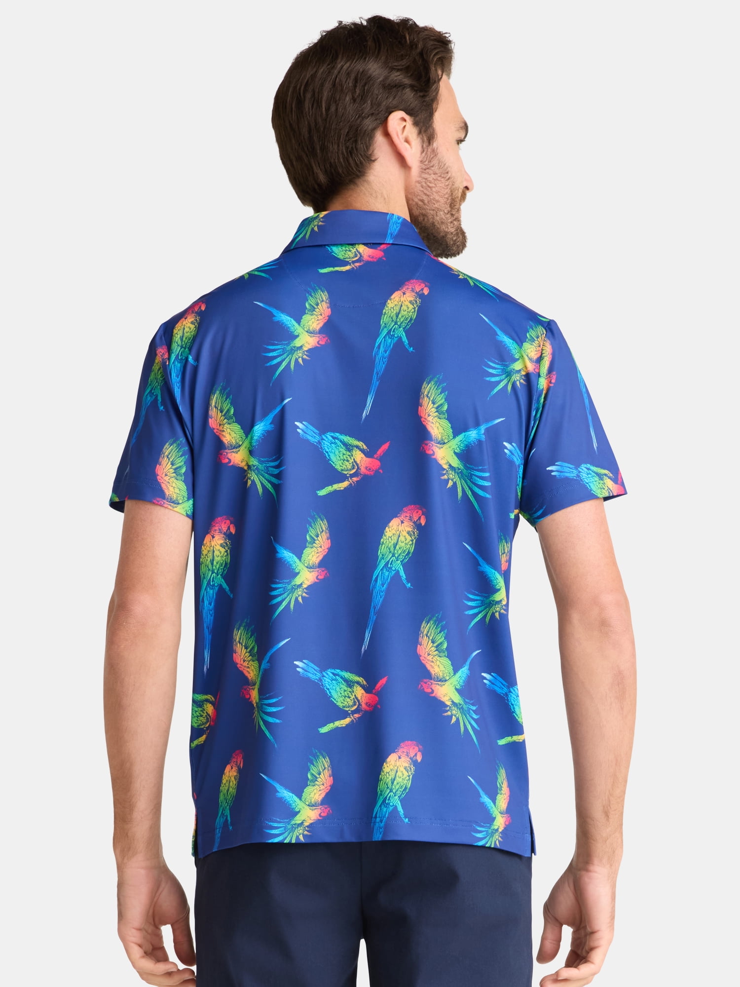 Birdie Bound Men's & Big Men's Novelty Print Golf Polo, Sizes S-5XL