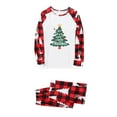 thumbnail image 5 of Odeerbi Christmas Pajamas for Family Holiday Long Sleeve Family Christmas Pajamas Matching Sets Dad Casual Printed Top Pants Outfits Loungewear Two-Piece Sleepwear Xmas PJs Set Red, 5 of 5