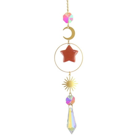 

MEIDELI Hanging Sun Catcher Perfect Gift with Chain Beautiful Moon Star Prisms Suncatcher Pendant