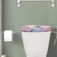 thumbnail image 2 of ZIATUBLE Peach Blossom Toilet Tank Cover Lid Hummingbird Toilet Tank Covers with Elastic Edges Toilet Mat Protective Cover Pack of 2 Reusable Toilet Tank Covers for Bathroom Home Decor, 2 of 5