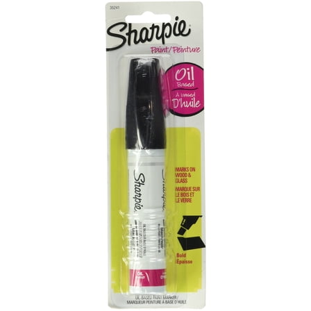 Sharpie Oil-Based Paint Marker, Bold Point, Black, 1 Count - Great for Rock Painting