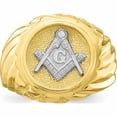 thumbnail image 4 of 10K Two-Tone Masonic Mens Ring (Size 10.5) Made In United States 10c1423, 4 of 5