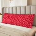 thumbnail image 2 of Zufioo Heart Print 20x54 Inch Long Body Pillowcase, without Pillow Core, Pillow Case with Hidden Zipper, Ideal Gift for Home Furnishings, 2 of 7