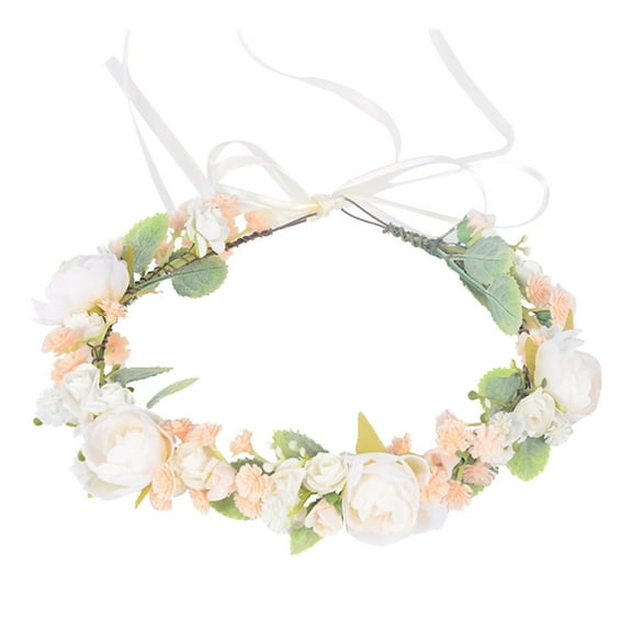 ULTNICE Floral Wreath Headband Bridal Wedding Wreath Hair Decoration for Women in Multi 1Set