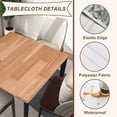 thumbnail image 4 of Wood Grain Square Table Cloth Fitted Tablecloth with Elastic Edge Wooden Floor Tablecloths Waterproof Cloths for Home Dining Garden Party Farmhouse Decor, Fit for 36"x36" Tables, Style-19, 4 of 4