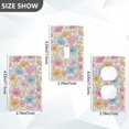 thumbnail image 7 of Yayeee Blank Wall Plate Cover 1-Gang 4.5"x2.7" Home Unused Decorative Outlet, Cute Pastel Flowers Pattern, 7 of 7
