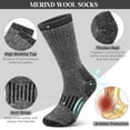thumbnail image 2 of KOITHOT 3 Pack Merino Wool Socks for Men & Women, Thermal Boot Warm Hiking Socks, 2 of 6