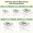 thumbnail image 3 of GPED 5 Pack Fruit Storage Containers For Fridge With Removable Colanders, Airtight Storage Container with Lids & Handle, Dishwasher & Microwave Safe, Keep Fruit Vegetable Food Meat Fresh Longer, 3 of 7