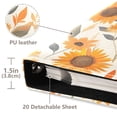 thumbnail image 3 of FORMRS 3 Ring Photo Album 4"x6" Self Adhesive Large Capacity PU Leather Cover, Watercolor Sunflowers and Leaves, 3 of 8