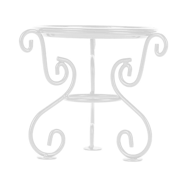 Soporte para macetas de diseño minimalista con soporte triangular. Blanco