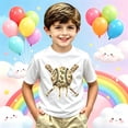 thumbnail image 2 of KHONTS Camo Printed Baseball Boys Kids T-Shirt Short Sleeve Crew Neck Tees,Size 2-13 Years White 160, 2 of 4