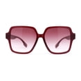 thumbnail image 2 of Womens Classy 90s Oversize Rectangle Designer Fashion Sunglasses Burgundy, 2 of 4