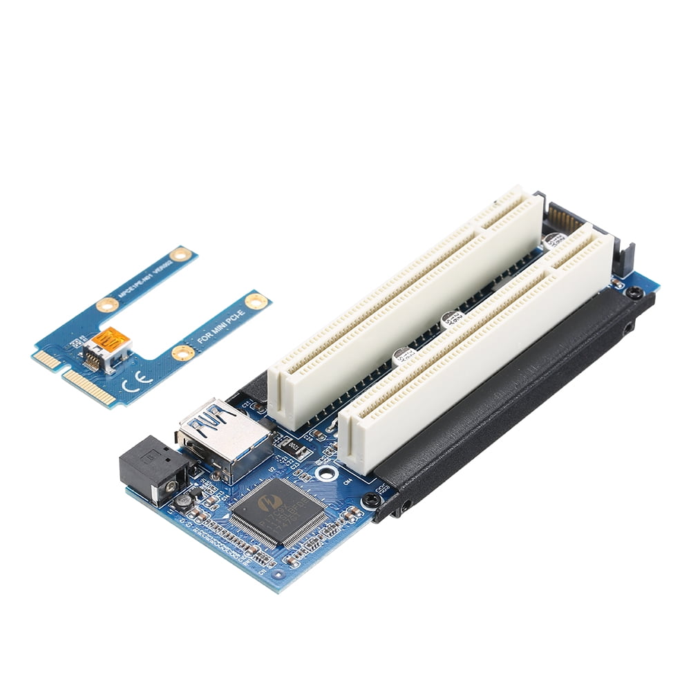 Mini PCI-E to PCI Adapter Card mPCI-E to PCI Riser Adapter with SATA ...