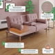 thumbnail image 2 of Sofá Cama Makora Zambroni Con Memory Foam, Color Palo De Rosa, Velvet Respaldo Reclinable De 3 posiciones., 2 of 10