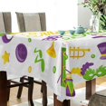 thumbnail image 3 of 54"x54" Mardi Gras Tablecloth Waterproof Washable Polyester Square Table Cover Durable Tablecloth for Kitchen Dining Table Party Decor, 3 of 7