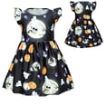 thumbnail image 2 of EnJoCho Toddler Girl Halloween Dress - Cute Pumpkin Print Party Dress for Little Girls Kids, Tulle Outfit for School Events, Trick or Trea𝗍 and Holiday Fun, 2 of 8
